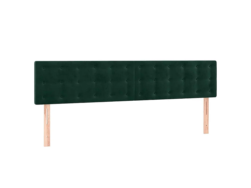 Boxspring met matras fluweel donkergroen 180x200 cm