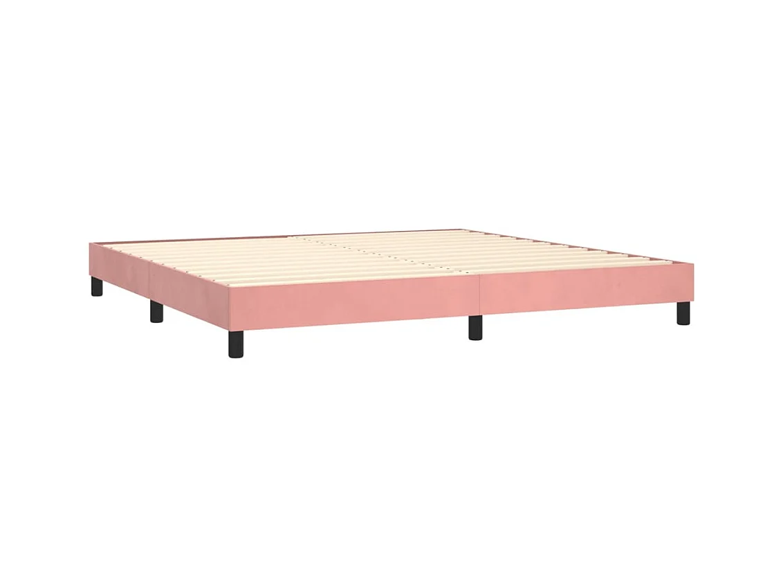 Sommier à lattes de lit avec matelas Rose 200x200 cm Velours