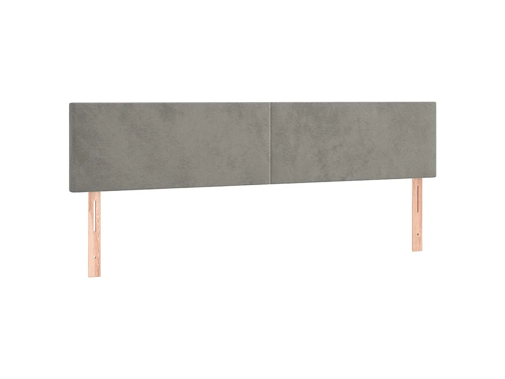 Giroletto a Molle con Materasso Grigio Chiaro 180x200cm Velluto