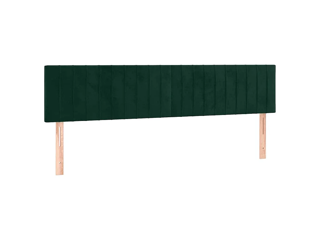 Sommier à lattes de lit et matelas Vert foncé 200x200cm Velours