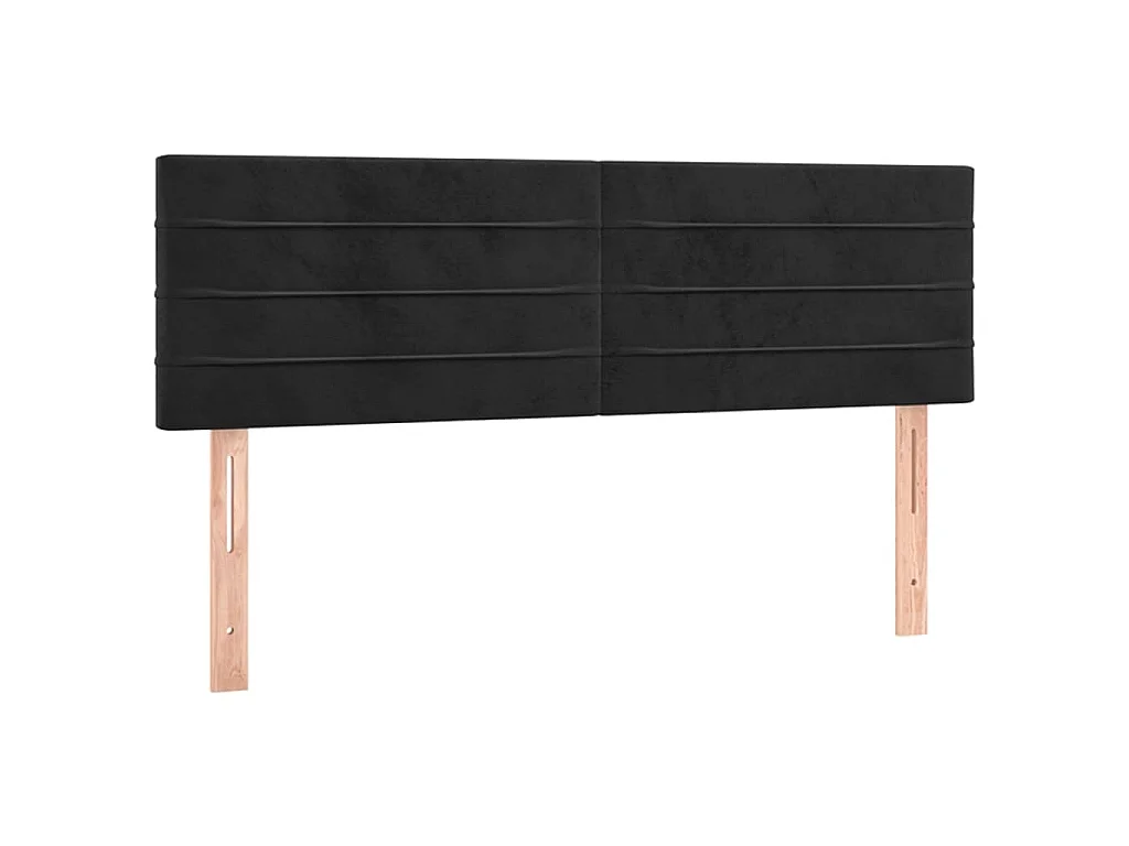 Boxspring met matras fluweel zwart 140x190 cm