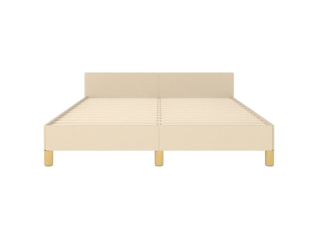 Bedframe zonder matras stof crèmekleurig 140x200 cm