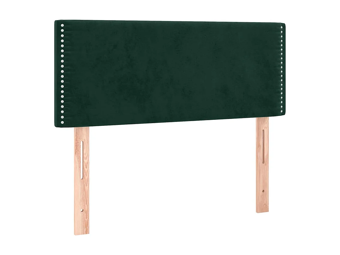 Boxspringbett mit Matratze Dunkelgrün 90x190 cm Samt