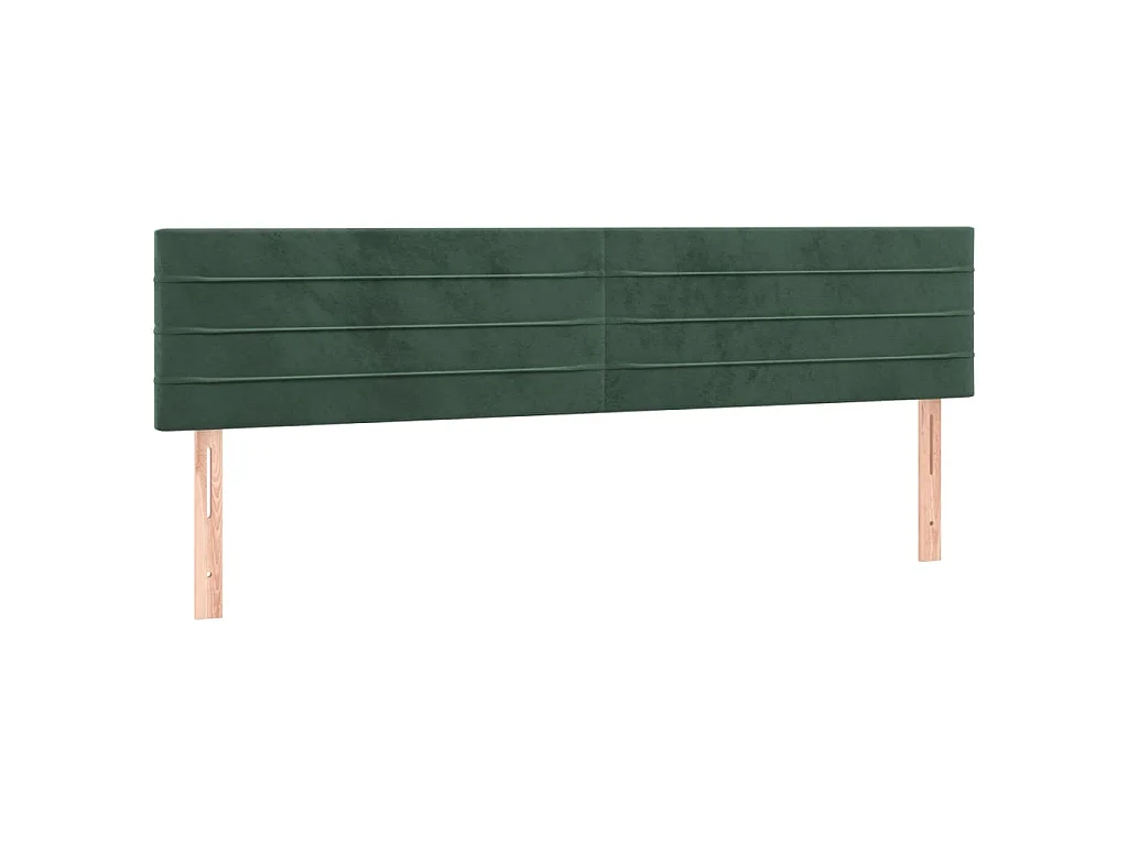 Cama com molas/colchão 180x200 cm veludo verde-escuro