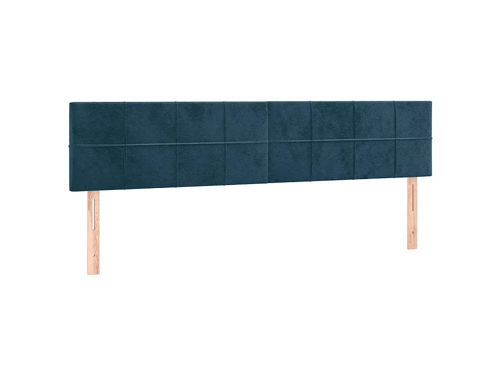 Sommier à lattes de lit et matelas Bleu foncé 180x200cm Velours