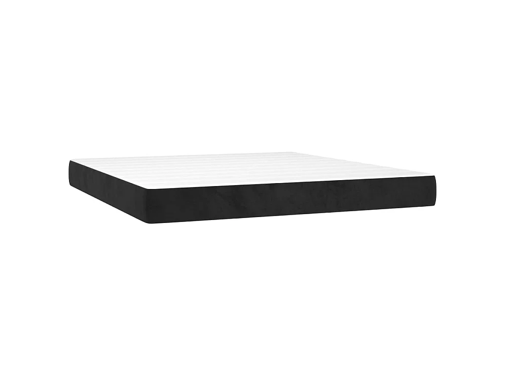 Boxspring met matras fluweel zwart 180x200 cm