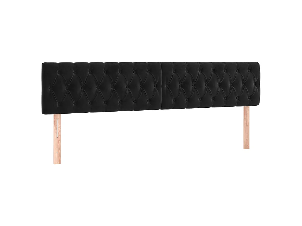 Boxspring met matras fluweel zwart 180x200 cm