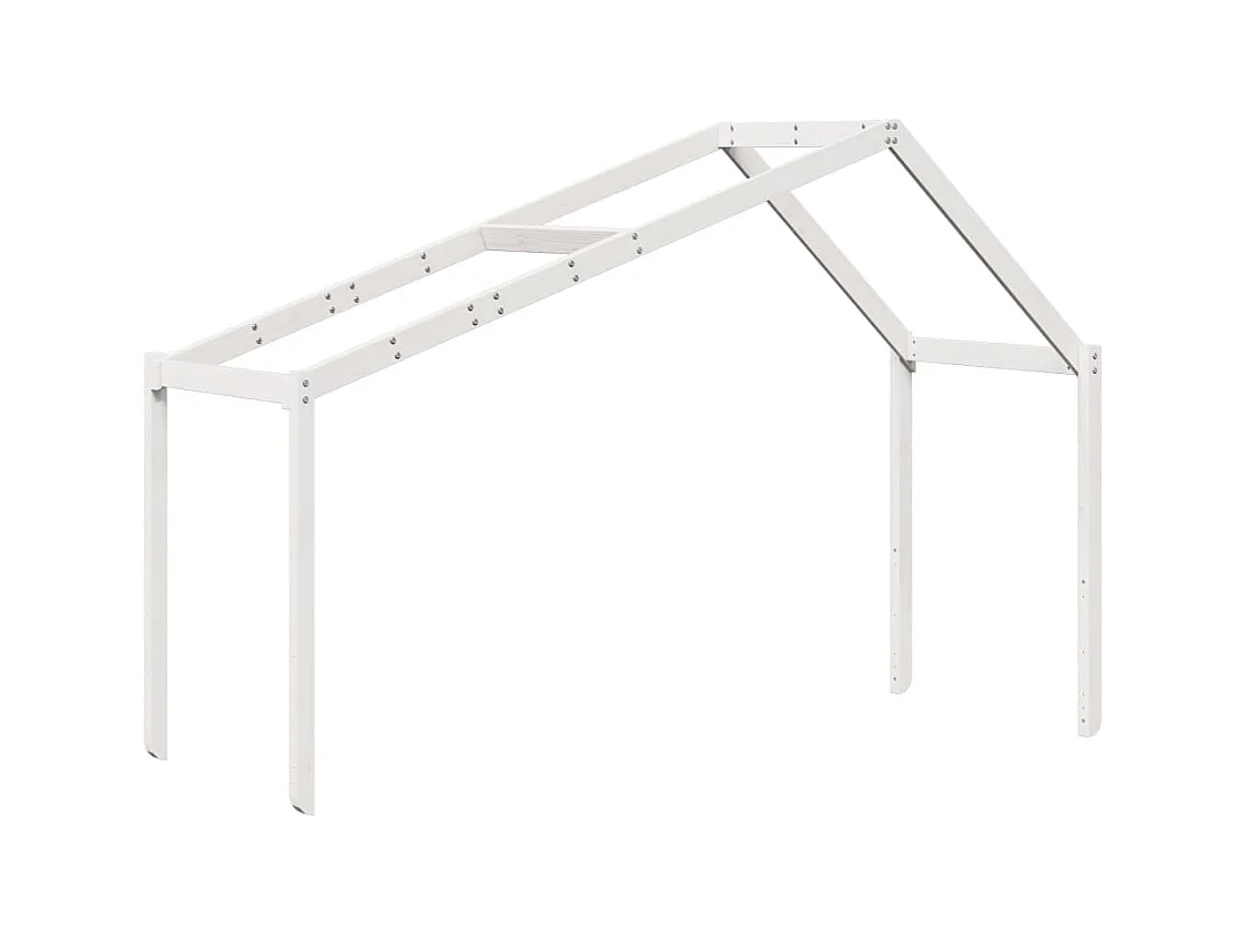 Lit superposé sans matelas blanc 80x200 cm bois de pin massif