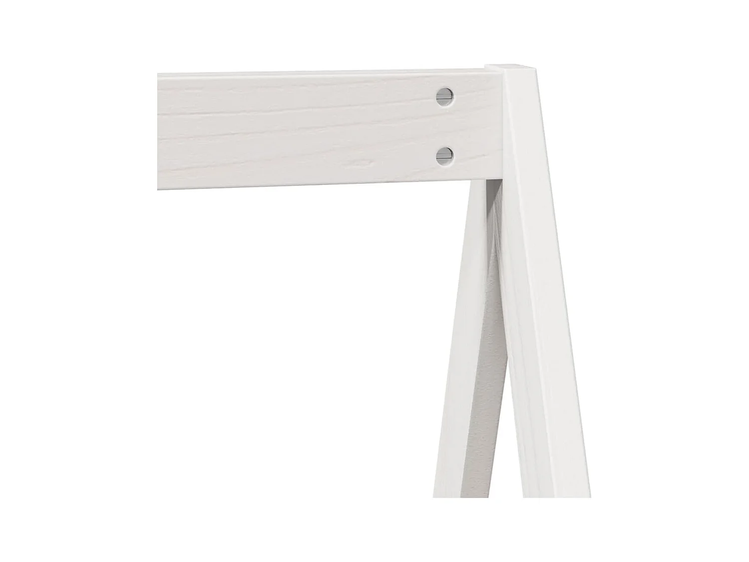 Lit superposé sans matelas blanc 90x200 cm bois de pin massif