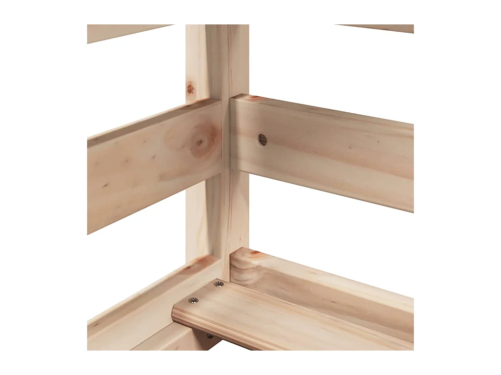 Lit superposé sans matelas 90x200 cm bois de pin massif