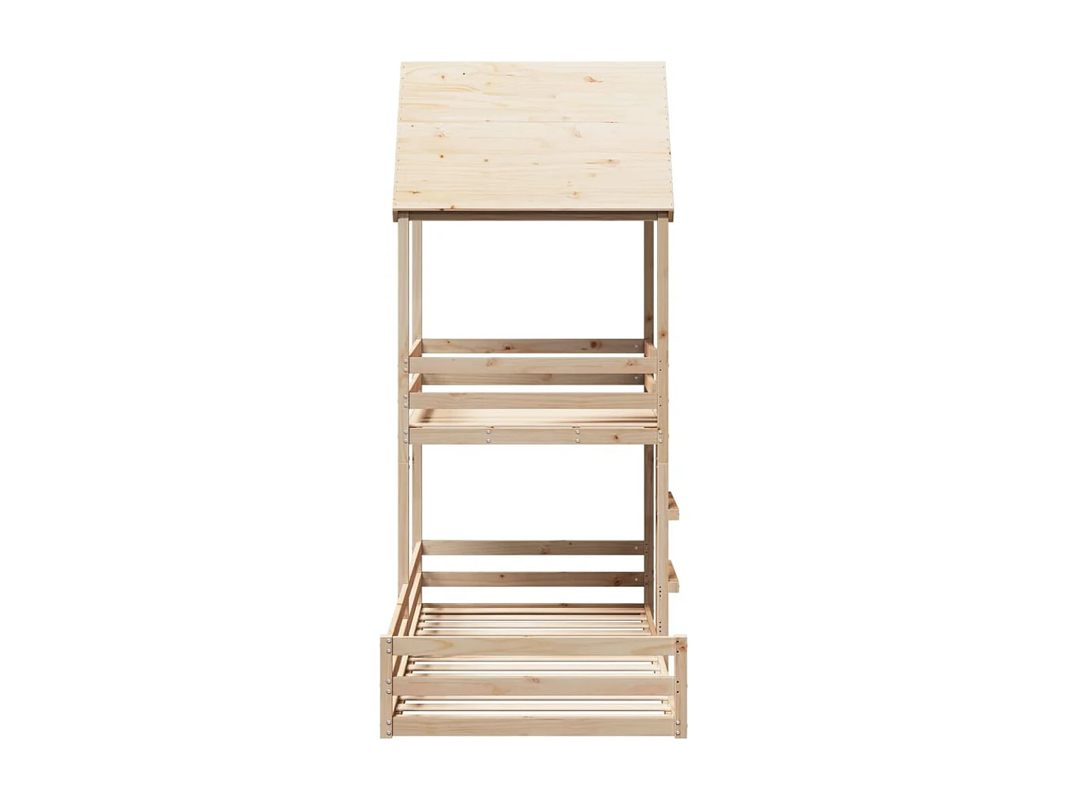 Lit superposé sans matelas 90x200 cm bois de pin massif