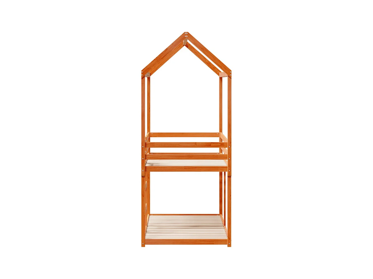 Lit superposé sans matelas cire marron 90x200 cm pin massif