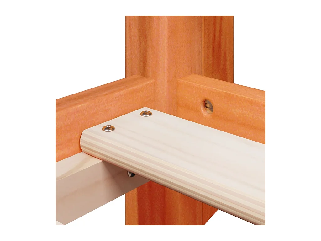 Lit superposé sans matelas cire marron 90x200 cm pin massif