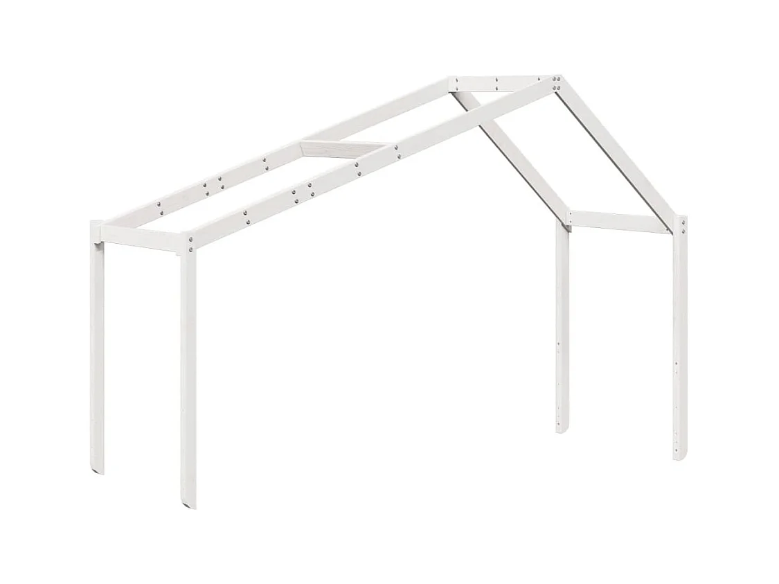 Lit superposé sans matelas blanc 90x200 cm bois de pin massif