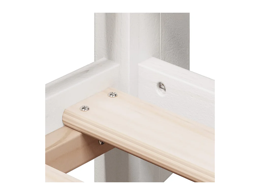 Lit superposé sans matelas blanc 90x200 cm bois de pin massif