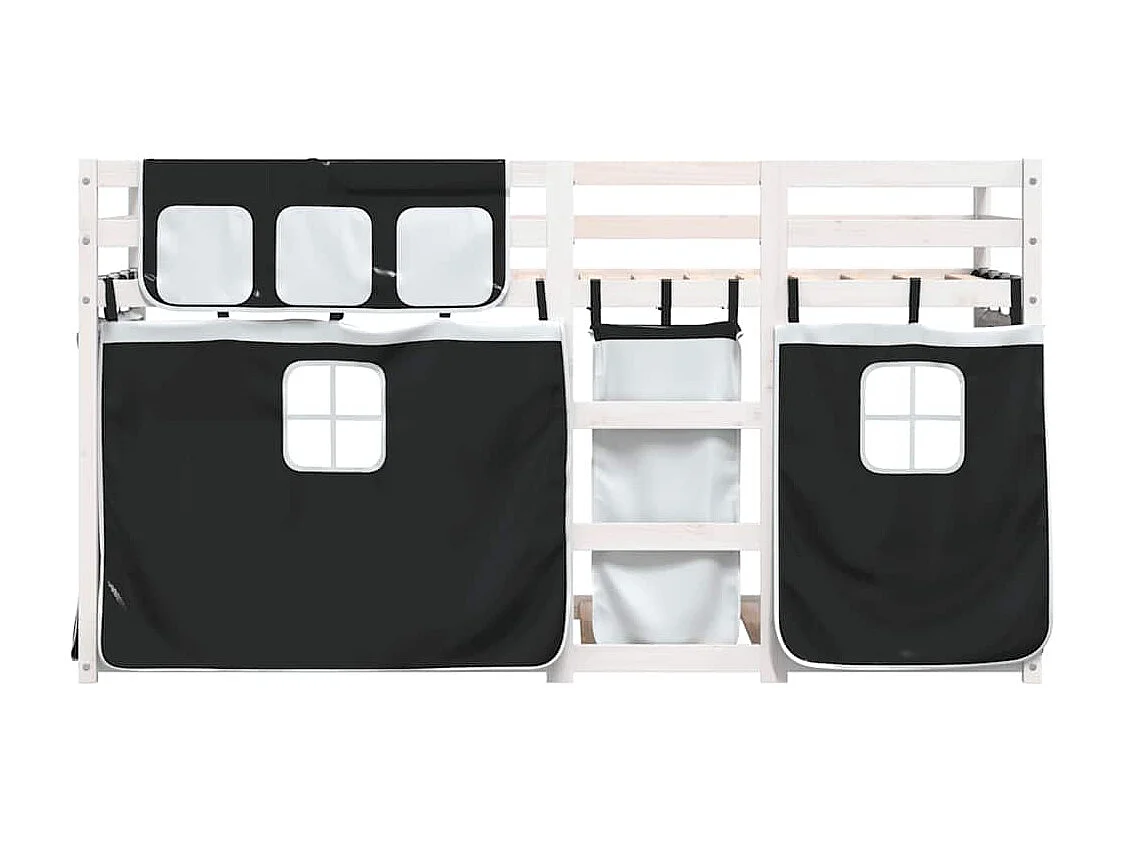 Lit superposé sans matelas 80x200 cm bois de pin massif