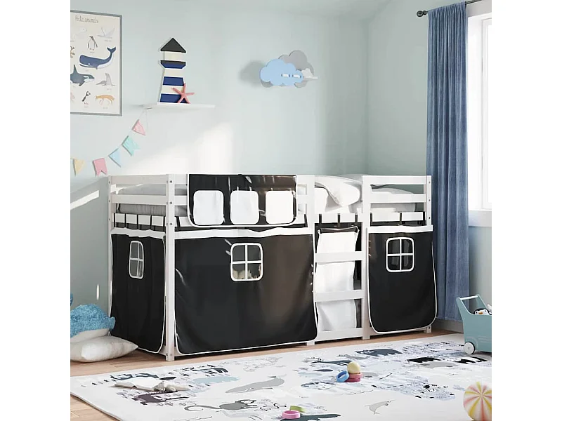 Lit superposé sans matelas 80x200 cm bois de pin massif