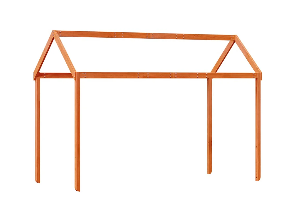 Lit superposé sans matelas cire marron 90x190 cm pin massif