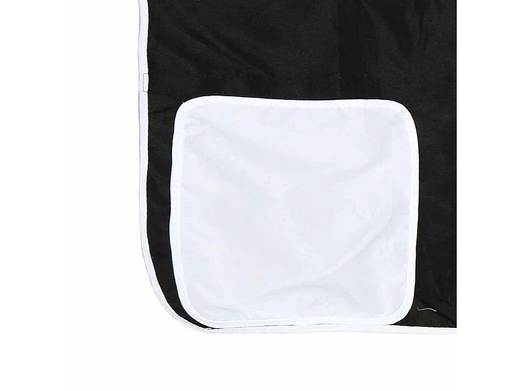 Letto a Castello senza Materasso Bianco e Nero 80x200cm in Pino