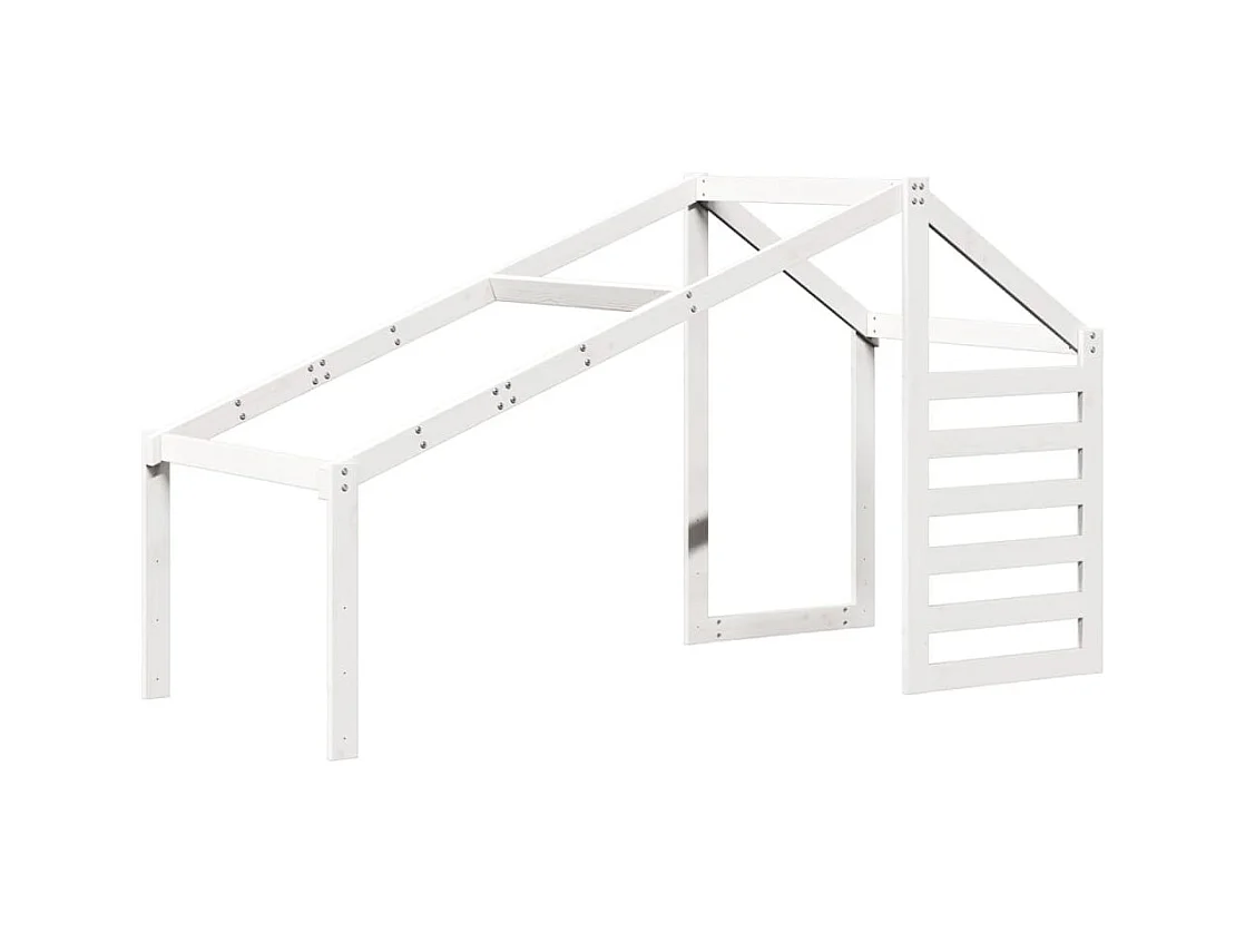 Lit superposé sans matelas blanc 80x200 cm bois de pin massif