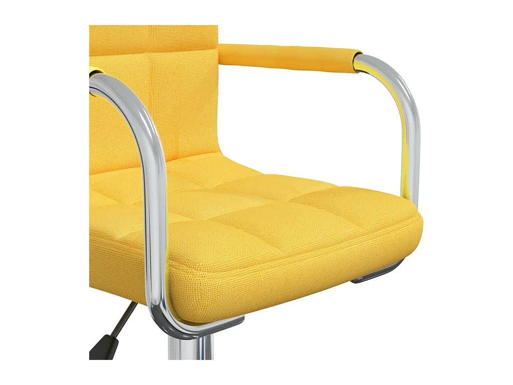 Chaise pivotante de salle à manger Jaune moutarde Tissu