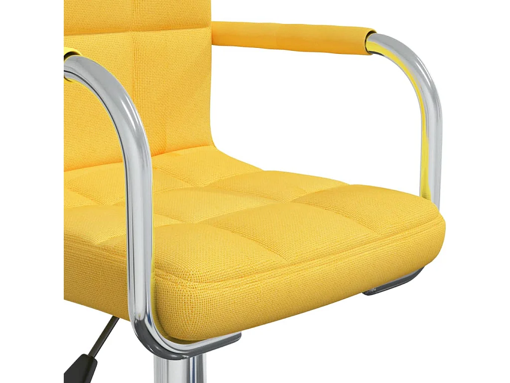 Chaise pivotante de salle à manger Jaune moutarde Tissu