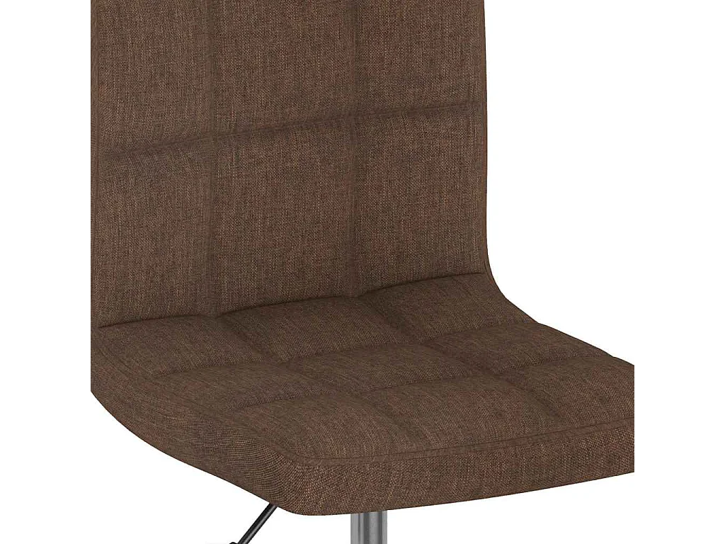 Chaises pivotantes à manger lot de 6 marron tissu