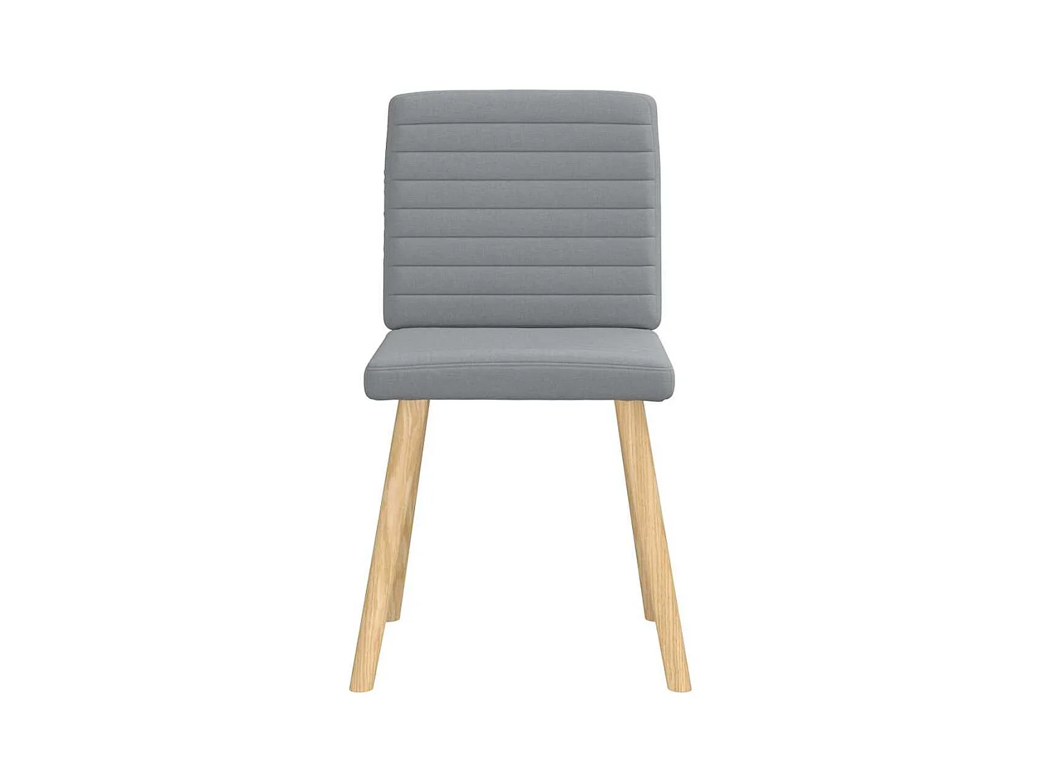 Chaises à manger lot de 4 gris clair tissu