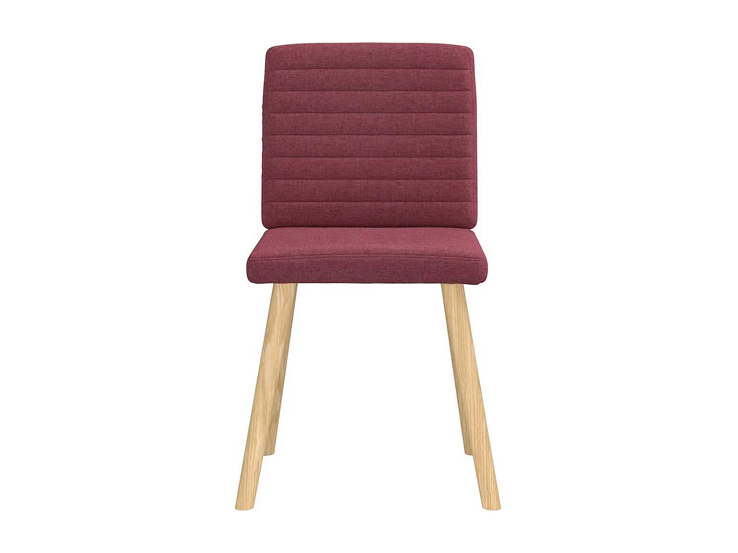 Chaises à manger lot de 6 rouge bordeaux tissu