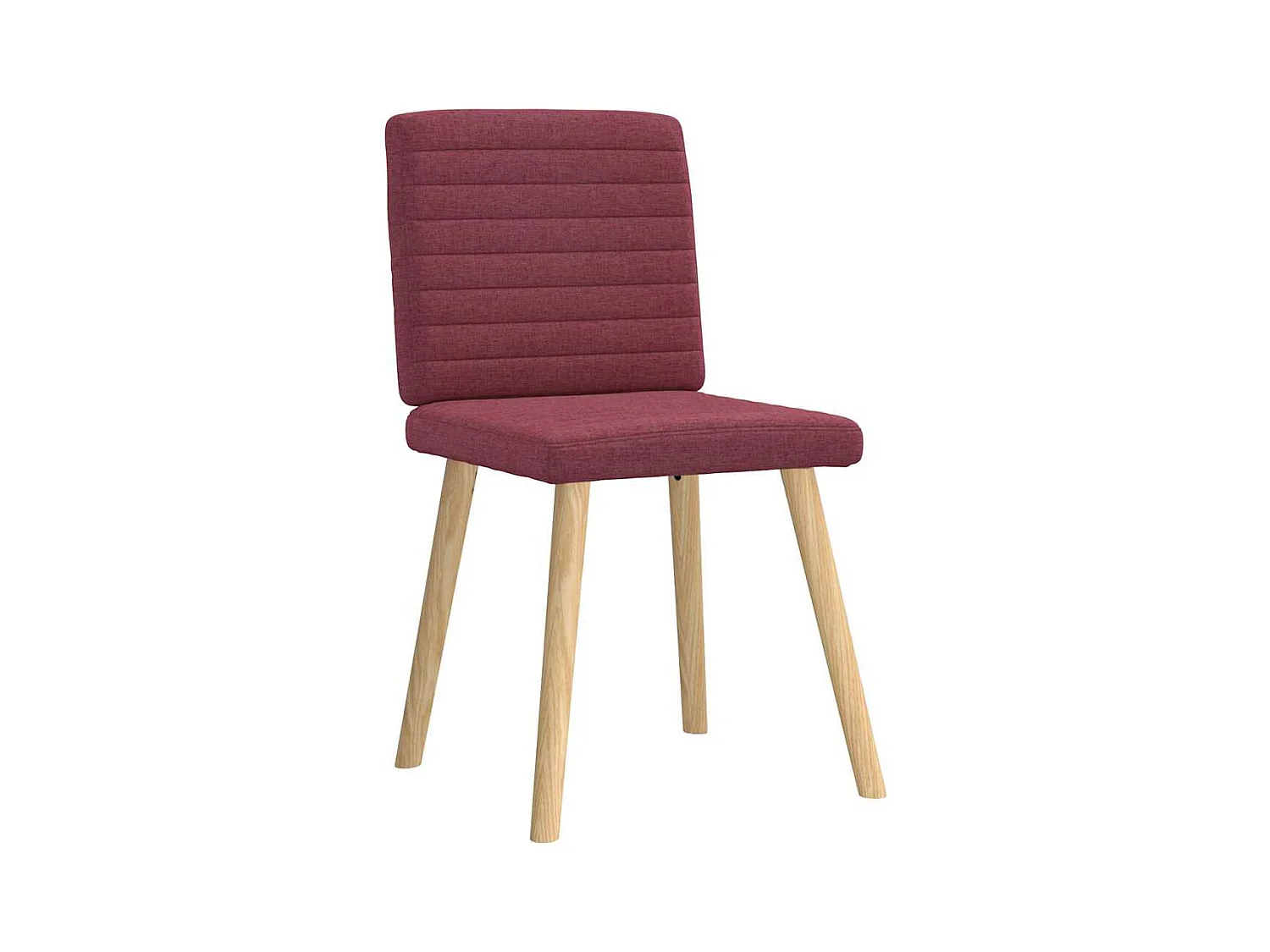 Chaises à manger lot de 6 rouge bordeaux tissu