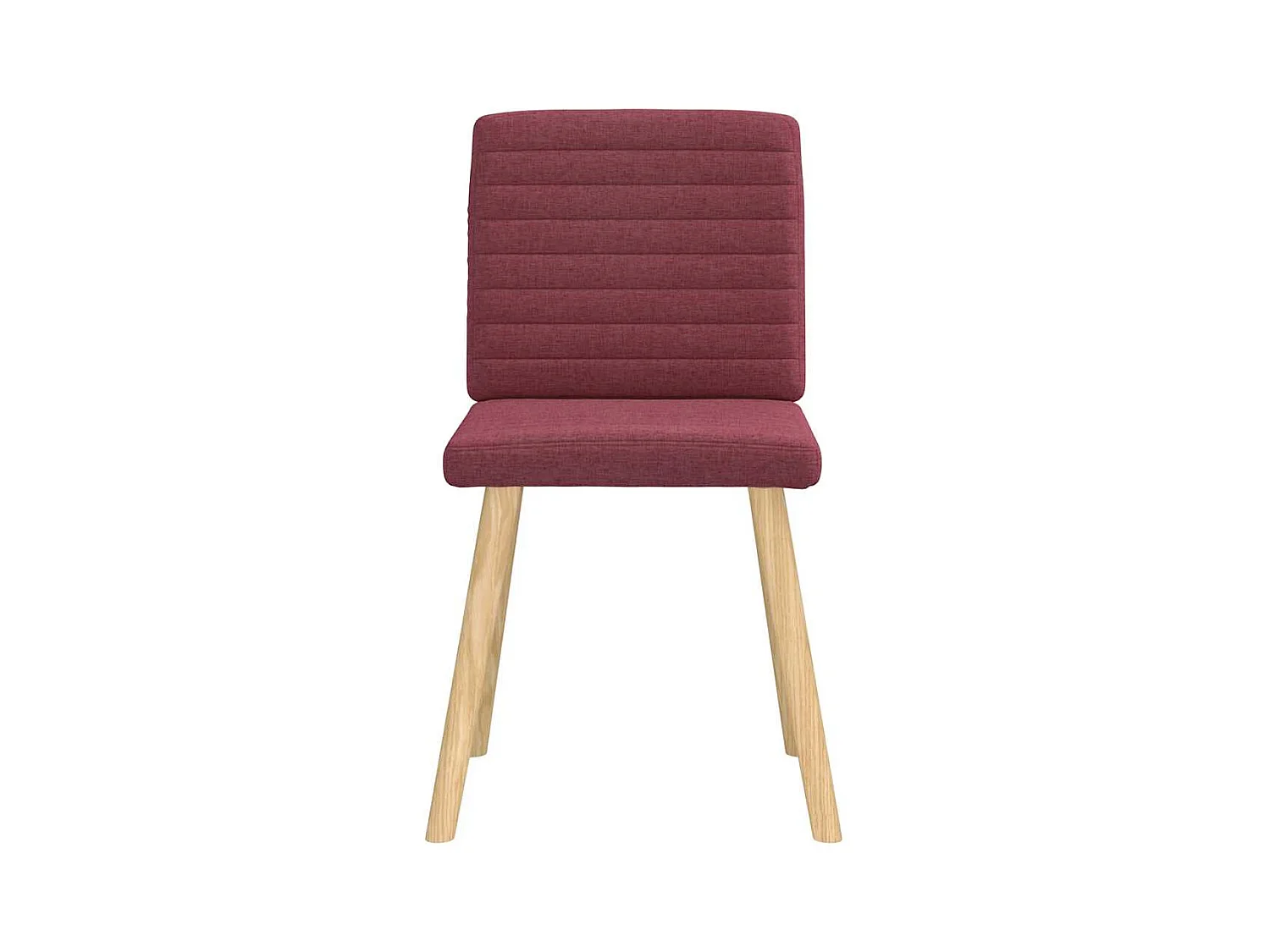 Chaises à manger lot de 6 rouge bordeaux tissu