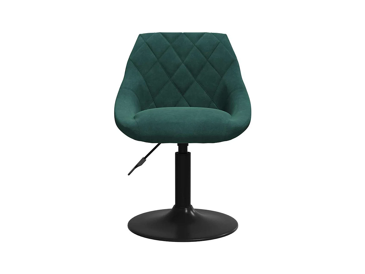 Chaises pivotantes à manger lot de 2 vert foncé velours