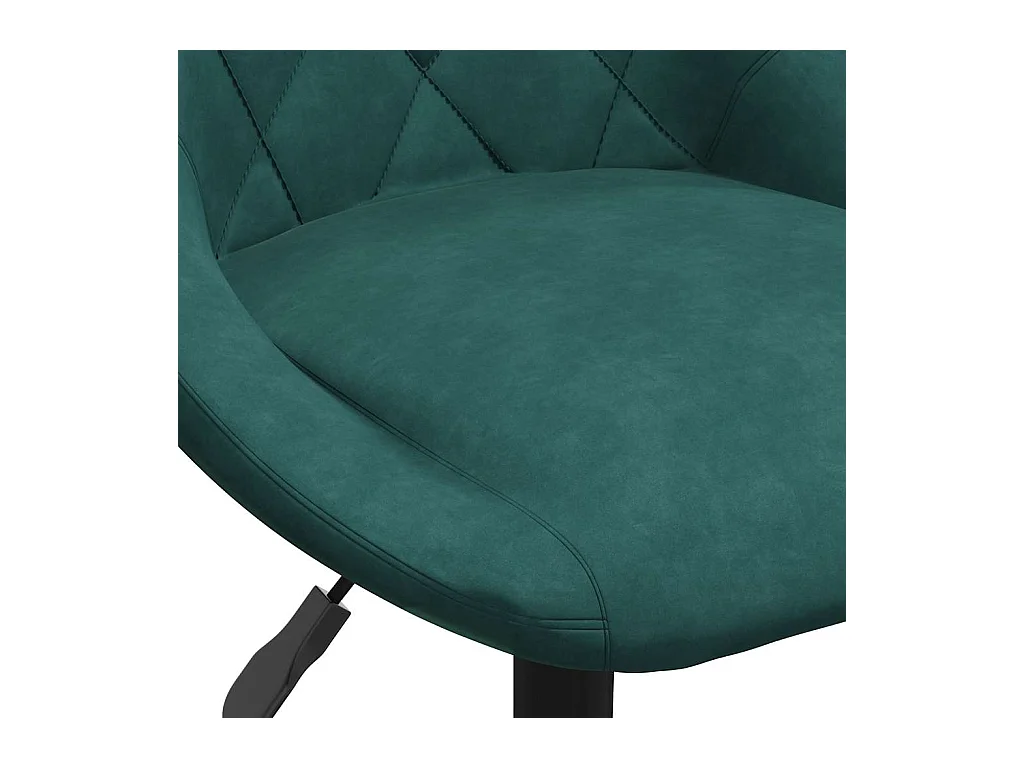 Chaises pivotantes à manger lot de 2 vert foncé velours