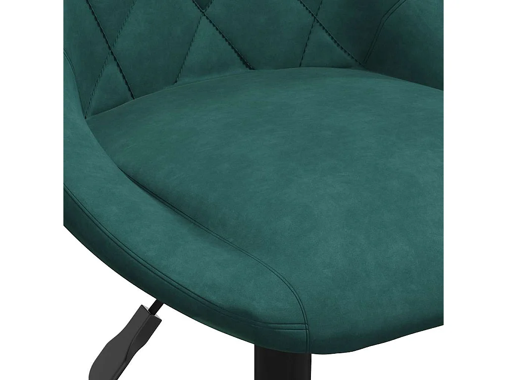 Sedie da Pranzo Girevoli 2 pz Verde Scuro in Velluto