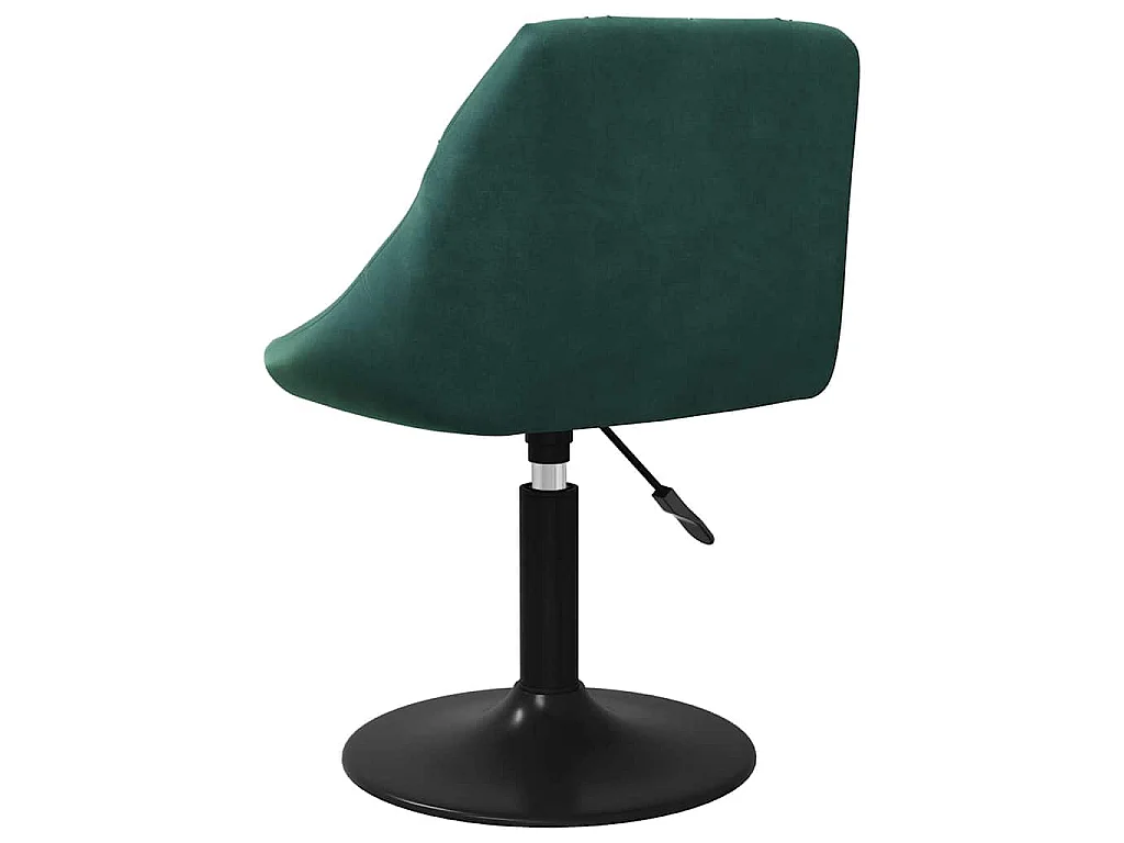 Sedie da Pranzo Girevoli 2 pz Verde Scuro in Velluto