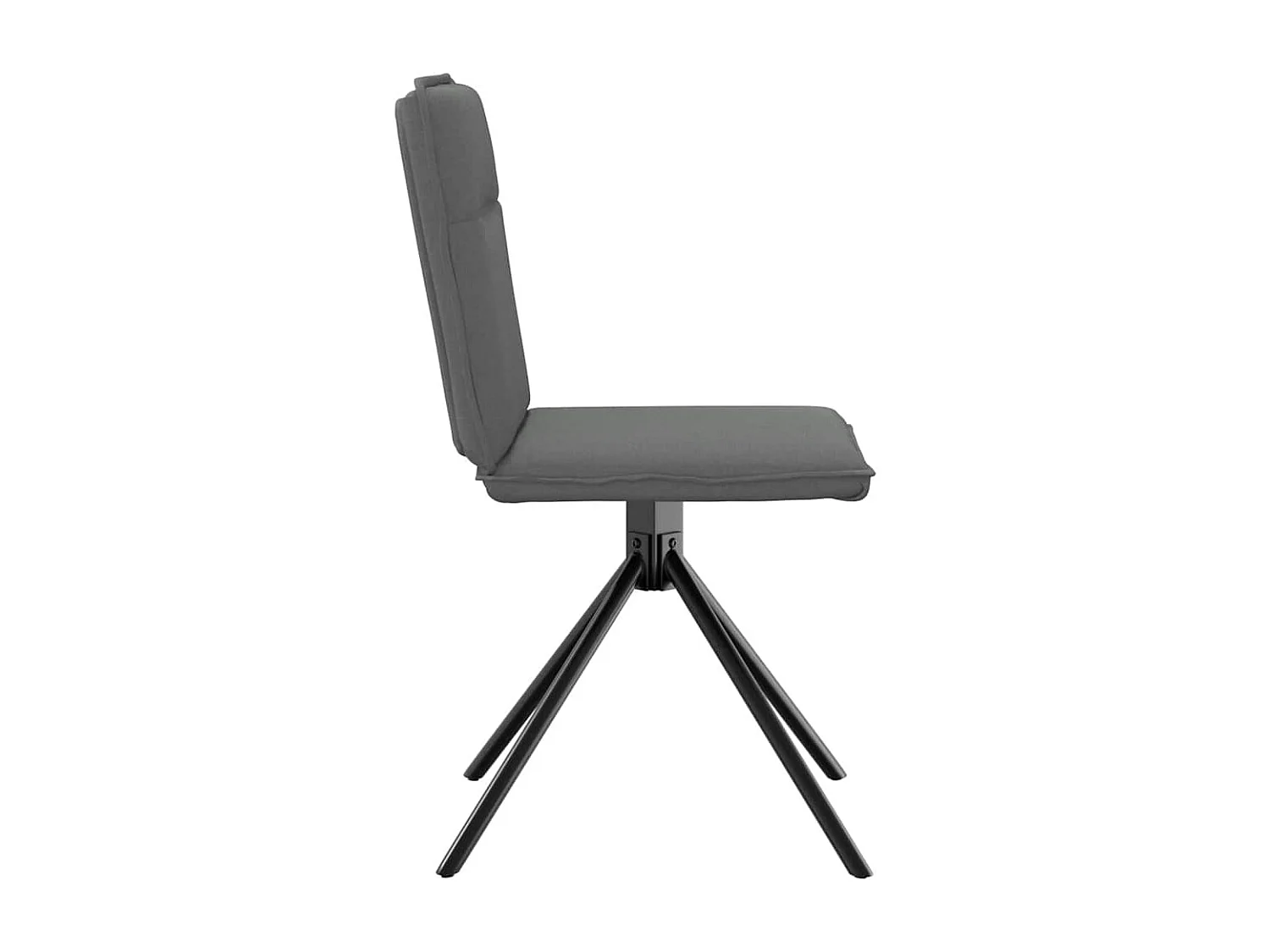 Chaises à manger lot de 6 gris foncé tissu