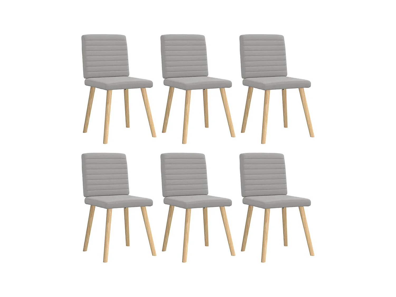 Chaises à manger lot de 6 gris nuage tissu