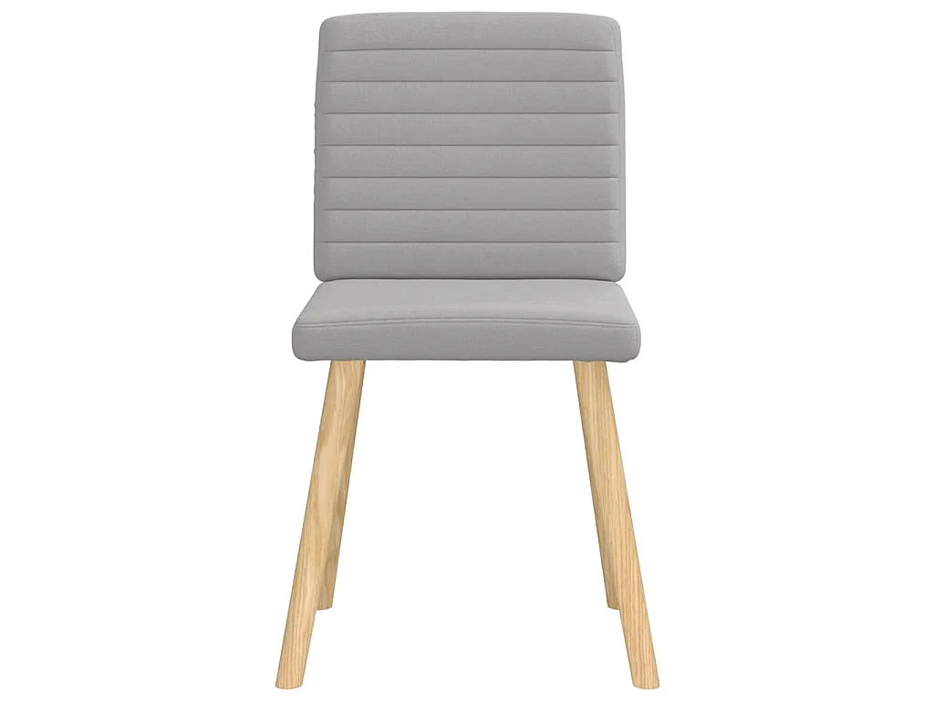 Sillas de comedor 6 uds tela gris nube