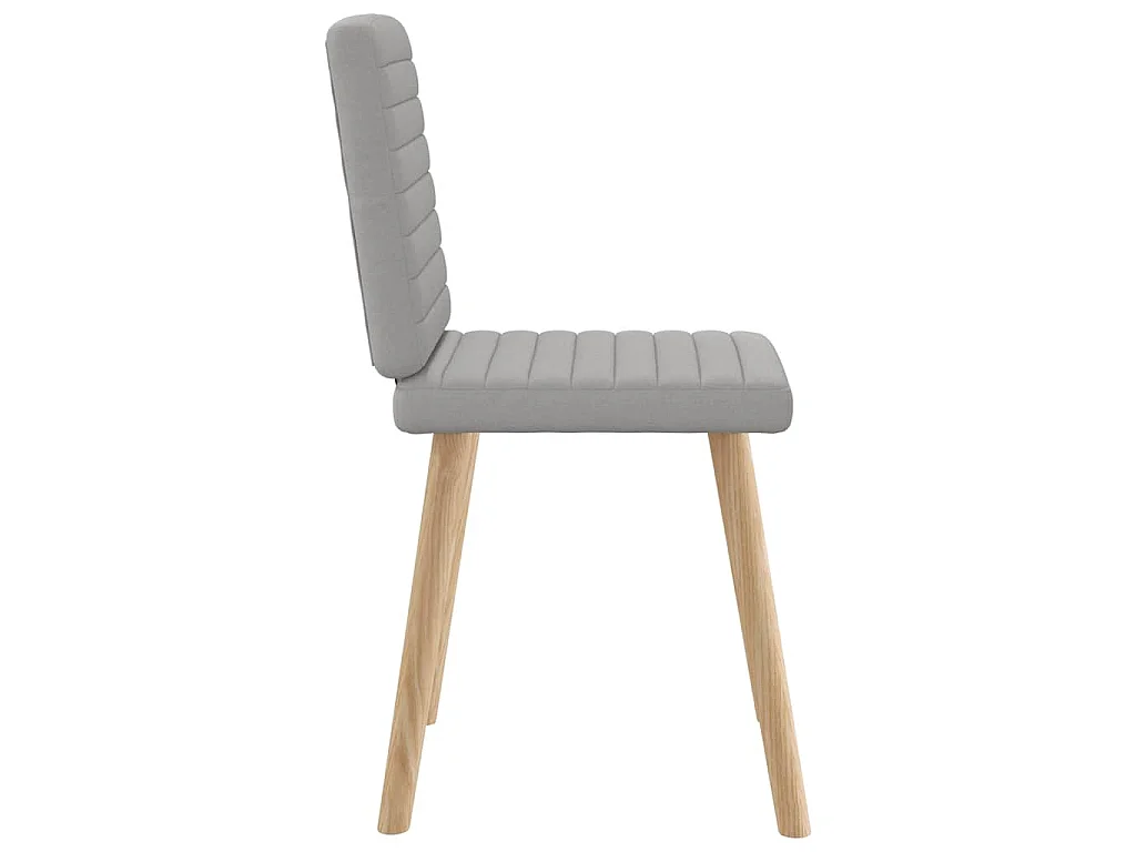 Sillas de comedor 6 uds tela gris nube