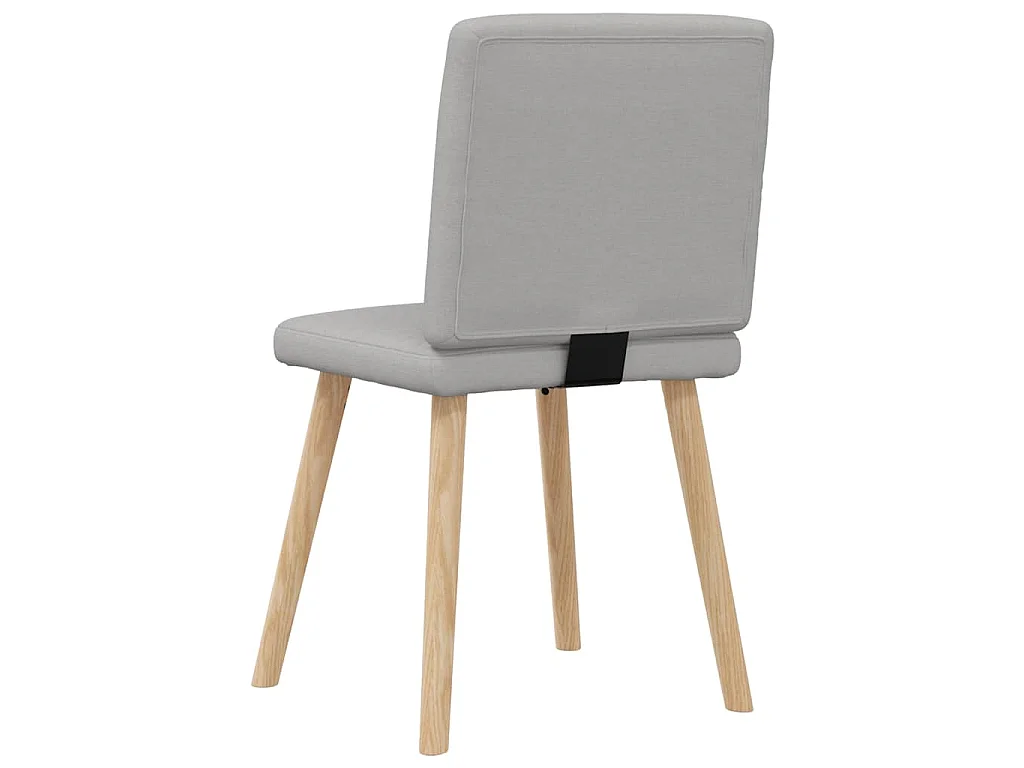Sillas de comedor 6 uds tela gris nube