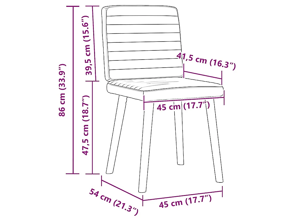 Sillas de comedor 6 uds tela gris nube