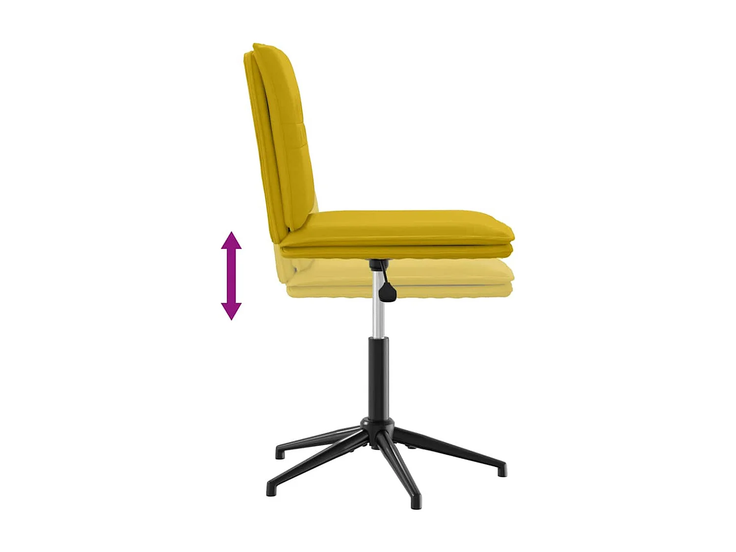 Cadeiras de jantar 6 pcs veludo amarelo