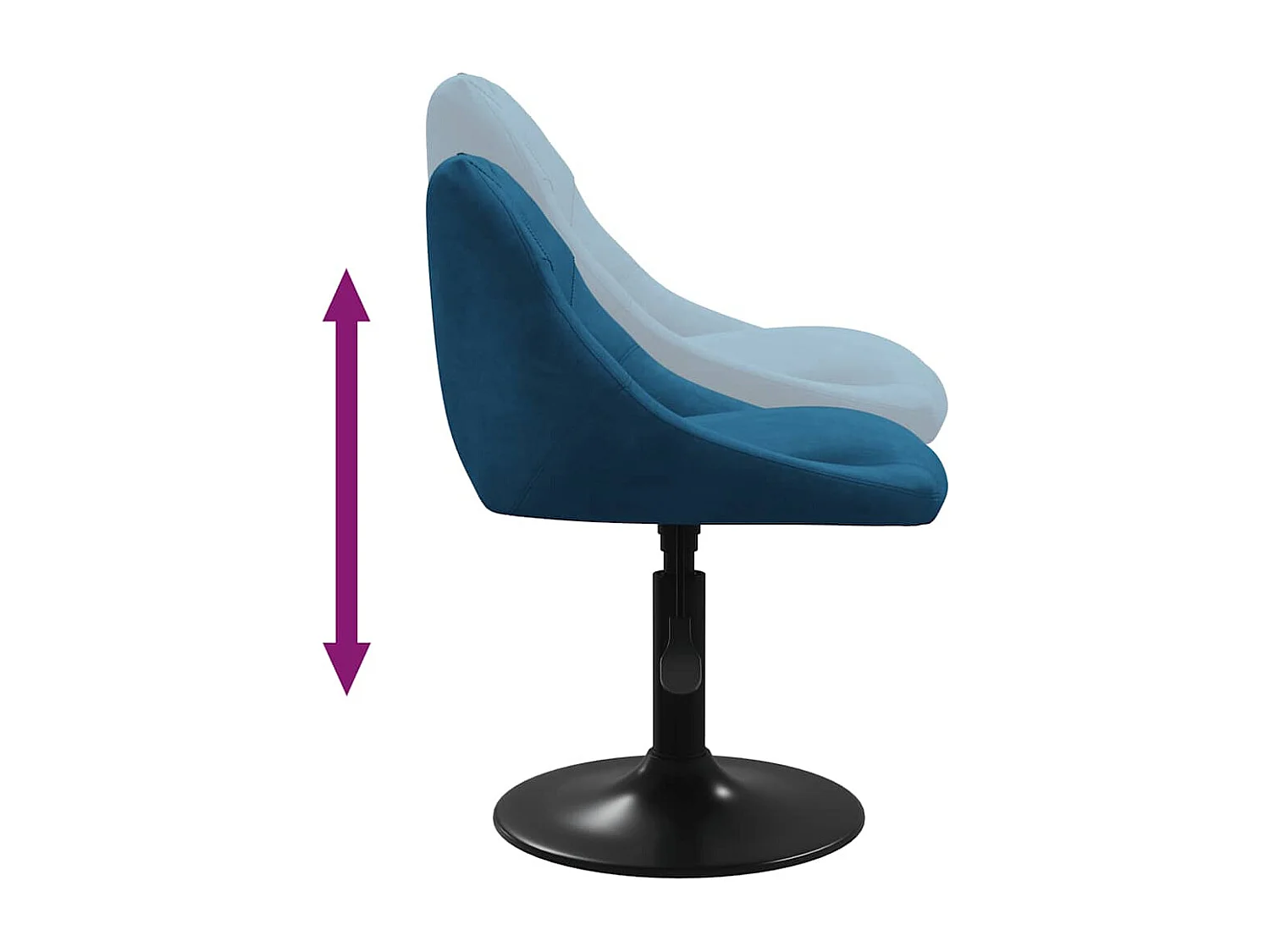 Chaise de salle à manger Bleu Velours