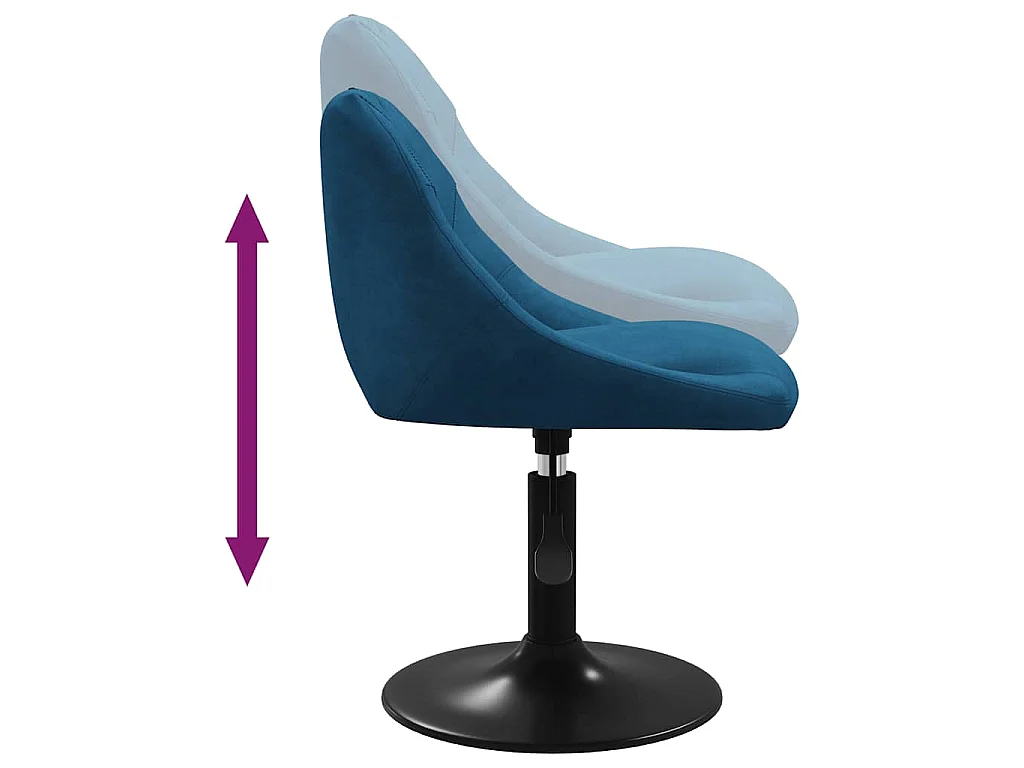 Cadeira de jantar veludo azul