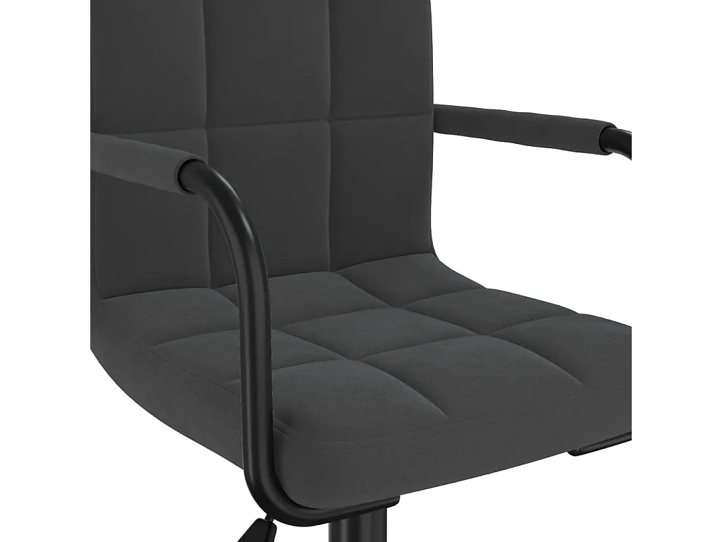 Chaises pivotantes à manger lot de 6 noir velours