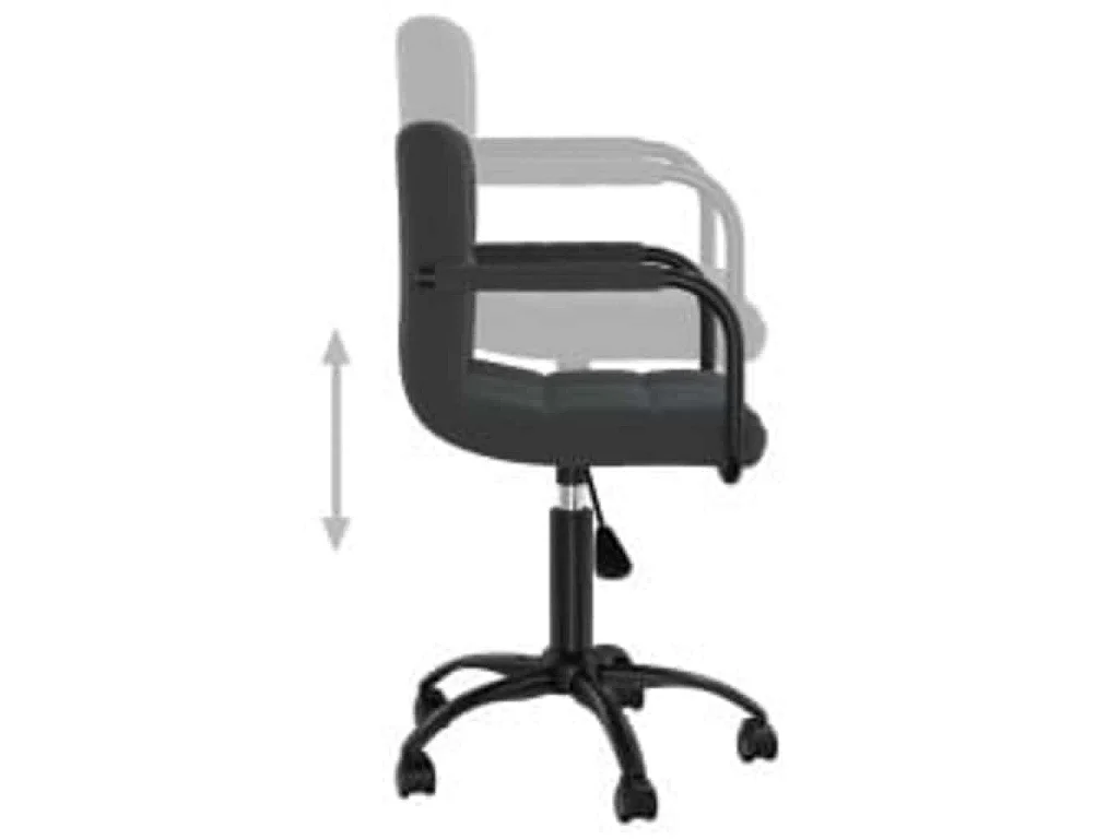 Chaises pivotantes à manger lot de 6 noir velours