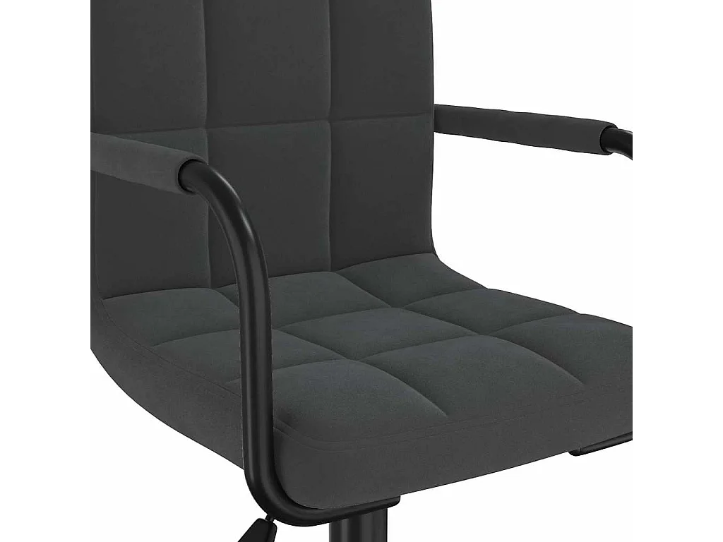 Chaises pivotantes à manger lot de 6 noir velours