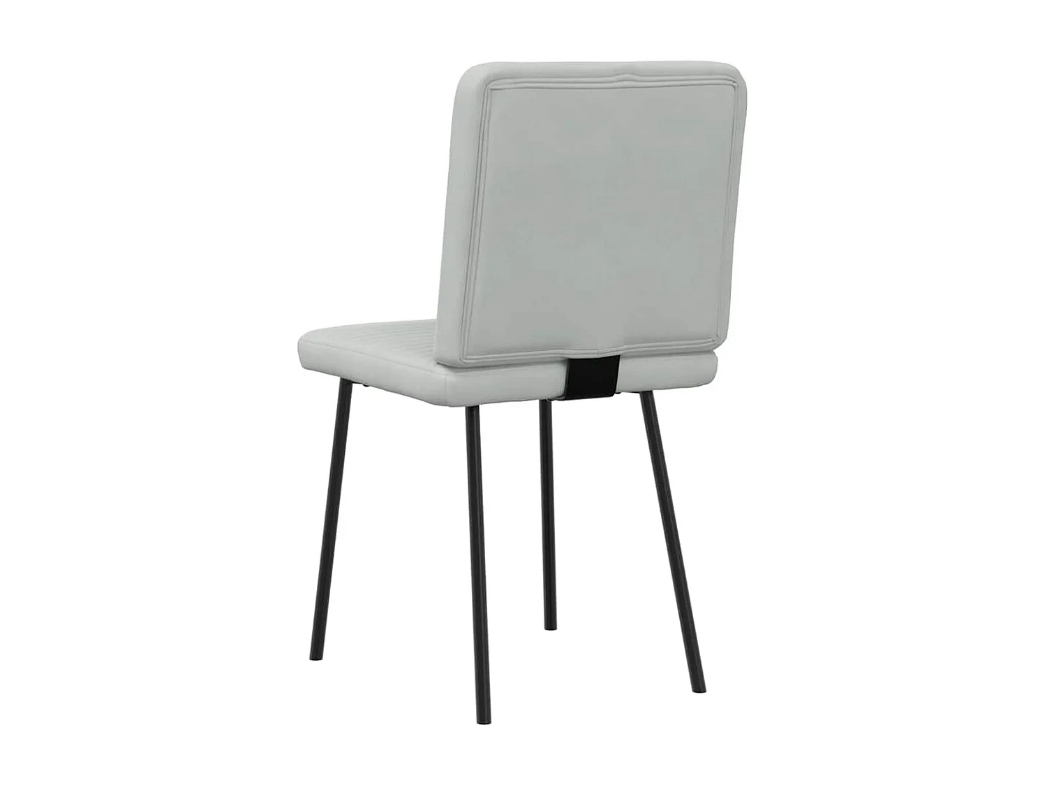 Chaises à manger lot de 2 Gris clair Velours