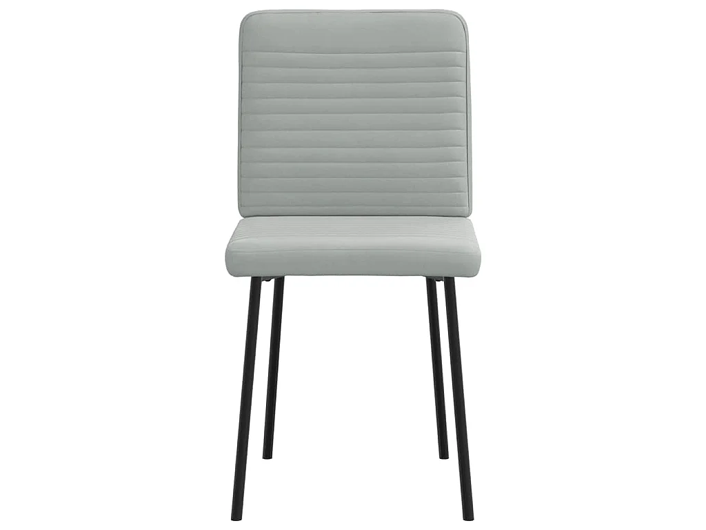 Cadeiras de jantar 2 pcs veludo cinzento-claro