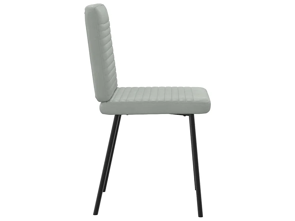 Cadeiras de jantar 2 pcs veludo cinzento-claro